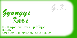 gyongyi kari business card